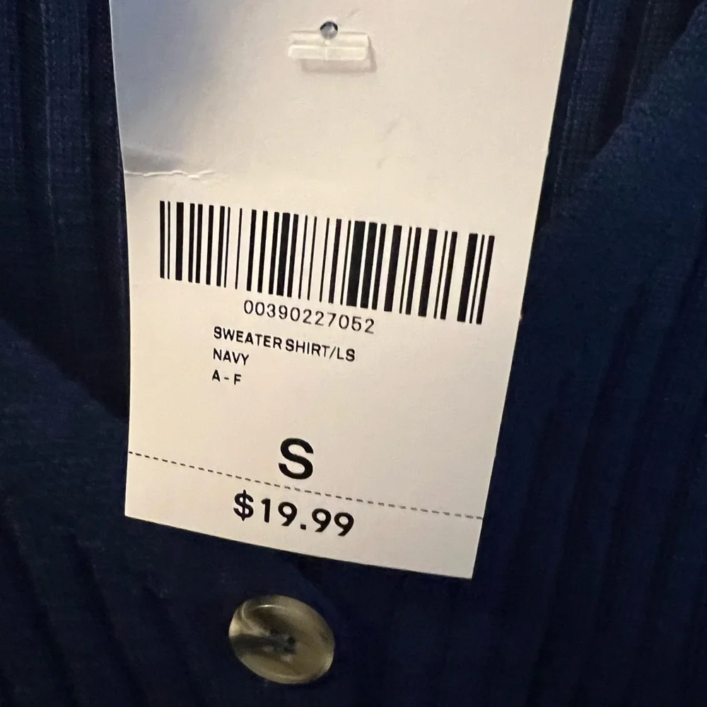 Forever 21 Navy Ribbed Cardigan - Picture 6 of 7